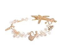 Healeved 5piezas Diadema De Cabello Decoración De Estrella De Mar y Perlas Para Mujeres Accesorio Elegante Para Bodas y Celebraciones