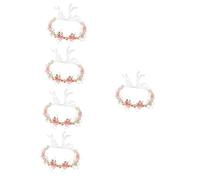 Healeved 5piezas Diadema De Flores Para Niñas Tocado De Boda Perlas y Doradas Accesorio Elegante Para Ceremonias Cumpleaños y Eventos Especiales
