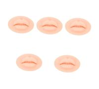 Healeved 5piezas Molde De Silicona Para Práctica De Maquillaje Piel Falsa Para Entrenamiento De Maquillaje De Labios y Ojos Para Principiantes
