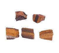 Healeved 5piezas Natural Tiger's Eye Stones Delicate Gemstone Rocks for Projects Home Decor and