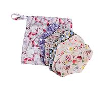 Healeved 5piezas Toalla Sanitaria Bambú Lavable Compresas Higiénicas Adhesivas Para Uso Diario y Protección Ciclo Menstrual Color