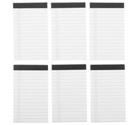 Healeved 6 Blocs de Notas A7 Hojas Rayadas, Bloc de Papel Compacto y Portátil para Oficina y Diario de Viaje, Cuadernos Pequeños de Papel Blanco, Pack de 6 Unidades