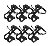 Healeved 6 Clips de Pedales Puntera para Bicicletas Estáticas Piñón Fijo Calapiés Aplicables de Plástico Correas Elásticas Ajustables para Ciclismo Indoor y Outdoor 6 Piezas