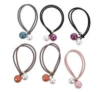 Healeved 6 Elásticas Para Con Perlas Y Cuentas Para Niñas Elegantes Para Bodas Accesorios Para Diademas De Tela Blanca Color Aleatorio