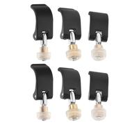 Healeved 6 Piezas Abrazaderas para Bastones de Senderismo Clip de Nylon con Cierre Externo y Tornillos de Fijación Accesorio Resistente para Trekking Camping y Escalada