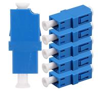 Healeved 6 Piezas Adaptador de Fibra Óptica Monomodo LC a LC Brida para Conexión Estable en Redes Telecom y Equipo de Red Material Plástico Azul
