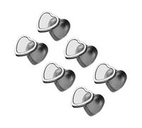 Healeved 6 Piezas Azucarero Forma De Corazón Plateado Caja Para Dulces y Golosinas Para Regalos De Boda y Eventos Cajas De Almacenamiento Prácticas