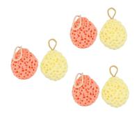 Healeved 6 Piezas bola de baño de panal bola de ducha esponja vegetal esponja de lufa bolas de ducha esponjas esponja de baño natural Depurador estera de esponja almohadón bebé