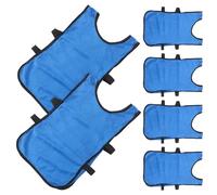 Healeved 6 Piezas Chaleco de Entrenamiento de Fútbol para Azul, Transpirable y Ligero de Poliéster, Fácil de Poner y Quitar, Adecuado para Entrenamientos Deportivos