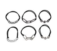 Healeved 6 Piezas Gomas Pelo Cintas Estilo Cadena Gomas Elásticas Pelo De Niña Grueso