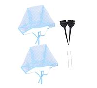 Healeved 6 Piezas Kit de Mechas para Cabello Ganchillo y Brocha para Coloración y Casa o Salón Incluye Gorras Azules Brochas Negras y Agujas Herramienta de Tinte Profesional