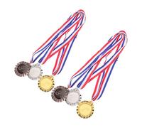 Healeved 6 Piezas Medallas de Premios Deportivos de Aleación de Poliéster para Reconocimiento Deportivo y Conmemoración a Largo Plazo Juveniles