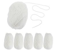 Healeved 6 Piezas Ovillos de Hilo de Algodón con Leche Hebras Suave y Resistente para Tejer Mano Bufandas Mantas para Bebés Gorros Calcetines y Amigurumis Kit de Lana para Crochet y