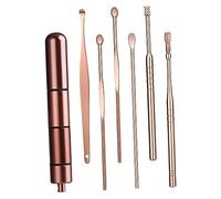 Healeved 6 Piezas Palillos Oídos Con Cucharas Espirales Portátiles Herramienta De Limpieza y Cuidado Oídos Recogedor De Cera Para Con Caja De Almacenamiento