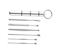 Healeved 6 Piezas Palillos Oídos Limpiadores de Cerumen Cureta para Eliminar Cerumen Palillo de Acero Inoxidable Herramienta de Limpieza de Oídos Care Kit Uso Baño o Cuidado Personal