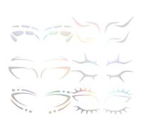 Healeved 6 Piezas Pegatinas de Maquillaje para Ojos Adhesivo Seguro y Papel, Tatuajes Temporales Faciales para Mujeres y Niñas en Carnaval y Maquillaje Fancy Varios estilos