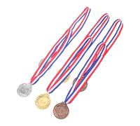 Healeved 6 Piezas Placas de Metal para Premios Deportivos Escolares con Acabado Brillante y Cinta para Cuello, Fáciles de Almacenar, Ideales para Eventos Deportivos y Concursos de Talentos