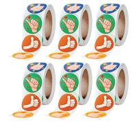 Healeved 6 Rollos Pegatinas de Recompensa Decoracion Colegio, Etiquetas Motivacionales Adhesivas Redondas para Profesores y Estudiantes en Competencias Escolares