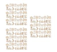 Healeved 600 Piezas Recortes de Madera sin Terminar para Halloween Diseño Creativo, Calabaza y Fantasma, Material Madera para Manualidades DIY y Proyectos en Grupo