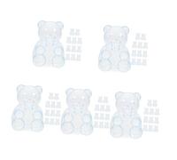 Healeved 60piezas Cajas De Dulces Forma De Oso Pack De Cajas Transparentes Para Celebraciones De Bautizo y Cumpleaños Favoritos De Fiesta Decorativas y Resistentes