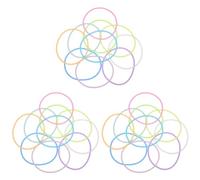 Healeved 60piezas Pulseras de Silicona de Colores Pulseras Elásticas de Neón Que Brillan la Oscuridad Obsequio de Fiesta Disco para Adultos y Mujeres
