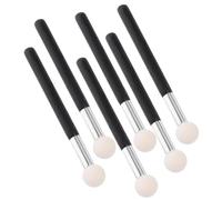 Healeved 6piezas Brochas De Maquillaje Para Cabeza Redonda Aplicadores Esponja Para Base y Herramientas De Maquillaje Para Ojos y Rostro