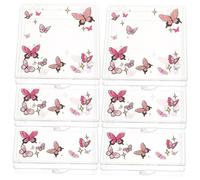 Healeved 6piezas Caja De Almacenamiento Para Uñas Organizador De Uñas Postizas y Accesorios Estuche Transparente Para Salones y Uso Personal Resistente y Portátil Para Mostrar y Proteger