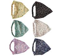 Healeved 6piezas Diadema de Tela con Estampado Floral Pañuelos para Mujer Bandanas Elásticas Pelo Pañuelos con Diseño Floral para Uso Diario