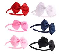 Healeved 6piezas Diademas Lazo Para Niñas Accesorios Cabello Coloridos y Elegantes Hechos De Duradera y Resistente Para Especiales