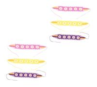 Healeved 6piezas Floral Headbands for Girls Breathable Crochet Hairbands and Comfortable and Washable Hair Accessories