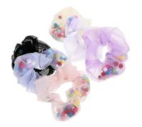 Healeved 6piezas Gomas Elásticas Pelo Gomas Malla Elegantes Accesorios Para Niñas