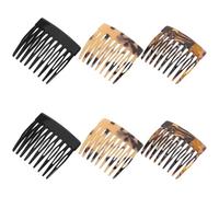 Healeved 6piezas Peines Laterales Franceses de Acetato Peine Antiestático Accesorios Cabello para Moños Recogidos Torcidos Portátiles para Mujeres