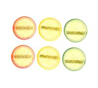 Healeved 6piezas Pinzas Cabello Forma De Rodaja De Limón Accesorios Cabello Para Niñas Cosplay Pinzas De Frutas Bonitas Divertidas