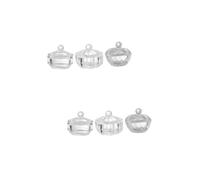 Healeved 6piezas Tazas De Cristal Para Manicura Con Tapa De Copas Para Polvo Líquido Herramientas De Belleza Para Uñas Para Salones y Uso Personal