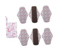 Healeved 6piezas Toalla Sanitaria Bambú Compresa Menstrual Reutilizable Compresa Higiénica Reutilizable Para Uso Diario