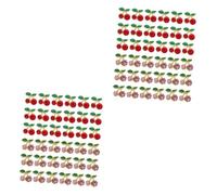 Healeved 72piezas Charms De Uñas Forma De Cereza Decoraciones Para Manicura Abalorios De Uñas Para Mujeres Accesorios Creativos y Elegantes Naturales y Postizas