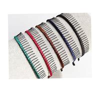 Healeved 7piezas Diadema Antideslizante de Metal Larga Dientes Pelo Aro Cabello Banda Cabello Accesorio Pelo para Maquillaje y Ejercicio