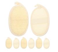Healeved 8 Almohadillas de Lufa Exfoliante Corporal para Ducha y Baño, Esponja Natural Suave de Algodón y Lino que Elimina Residuos y Cuida la Piel