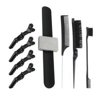 Healeved 8 herramientas para separar el cabello: soporte magnético para pasadores de muñeca para pinzas de trenzado y seccionamiento, peines de, peines para separar el cabello y para mechas para