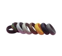 Healeved 8 Piezas Anillos Deportivos de Silicona Flexibles Colores Resistentes al Agua para Hombre y Mujer Bandas Cómodas y Transpirables para Actividades al Aire y Uso Diario
