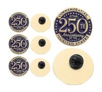 Healeved 8 Piezas Broches Patrióticos de 8 Piezas para Mujer y Hombre, Pin de Solapa 1,18 Pulgadas Conmemorativo 250 Aniversario Estados Unidos, Alfileres de Sombrero para Día Independencia