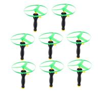 Healeved 8 Piezas de Platillos Voladores, Juguete Infantil para Exteriores Cuerda, Disco Volador Giratorio de Plástico Resistente, Colores Aleatorios para Juegos al Color Color Aleatorio