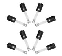 Healeved 8 Piezas Soporte para Lámpara E14 Rosca, Base de Plástico Negro de 8.80x2.00x2.00 Cm, Compatible para Bombillas en Comedores y Lámparas Colgantes