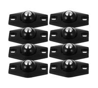 Healeved 8 Ruedas Pequeñas Pack de 8 Piezas para Muebles Autoadhesivas Rotación Completa, Hechas de Plástico y Acero, Ideales para Organización del Hogar y Limpieza
