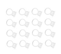 Healeved 80 Piezas anillo de solapa de transparente Anillos de tinta para pigmentos de tatuajes taza del anillo del anillos de dedo del anillos de maquillaje pestaña