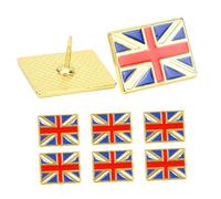 Healeved 8piezas Broche Union Jack Recuerdo Metálico Bandera del Reino Unido para Sombrero Bolsa Mochila Insignia de Bandera Nacional