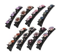 Healeved 8piezas Horquillas De Piedra De Cristal Pinzas Trenzadas Para Mujer Accesorios Decorativos Elegantes Para Casarse Fiestas De Cumpleaños Diario