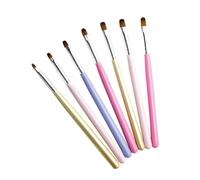 Healeved 8piezas Pinceles De Arte Para Uñas Herramientas De Manicura Para Pintura Para Usos Profesionales y Casa Ligero y Cómodo De Sostener Para Diseños Flores