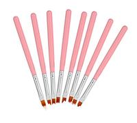 Healeved 8piezas Pinceles Para Pintura De Uñas Herramientas De Manicura Para Arte Uñas Práctico y Fácil De Usar Para Salones y Uso Personal