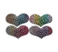 Healeved 8piezas Pinzas Pelo Forma de Corazón Degradado Gemas de Imitación para Niñas Adolescentes y Bebés para San Valentín Bodas y Fiestas